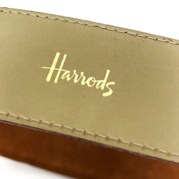 Harrrods Genuine Leather Jeweled Belt Buckle Vintage Belt Small main image 9